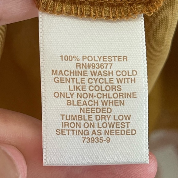 Yellow Blouse with Tie Front and Ruffled Sleeves - Picture 4 of 6